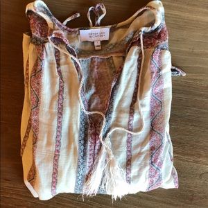 Pesant Tunic Tie Sleeve Top